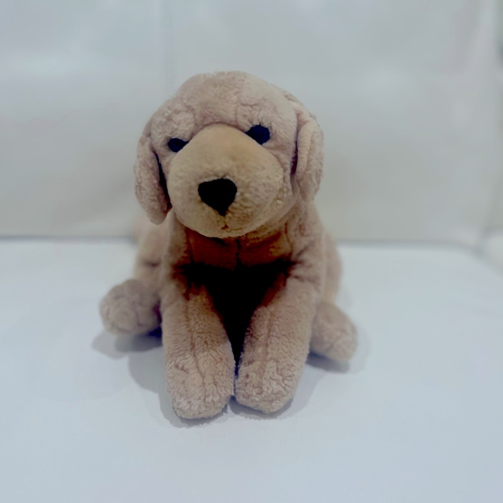 Toys R Us Plush 12"Golden Retriever Beige/Tan Lab Realistic Stuffed Animal